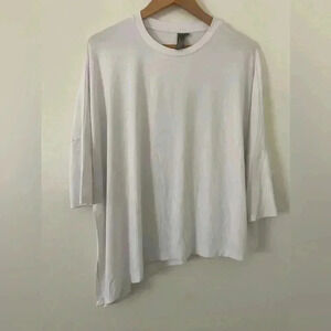 Sweaty Betty London Mellow White Asymmetric T-Shirt Small 4/6